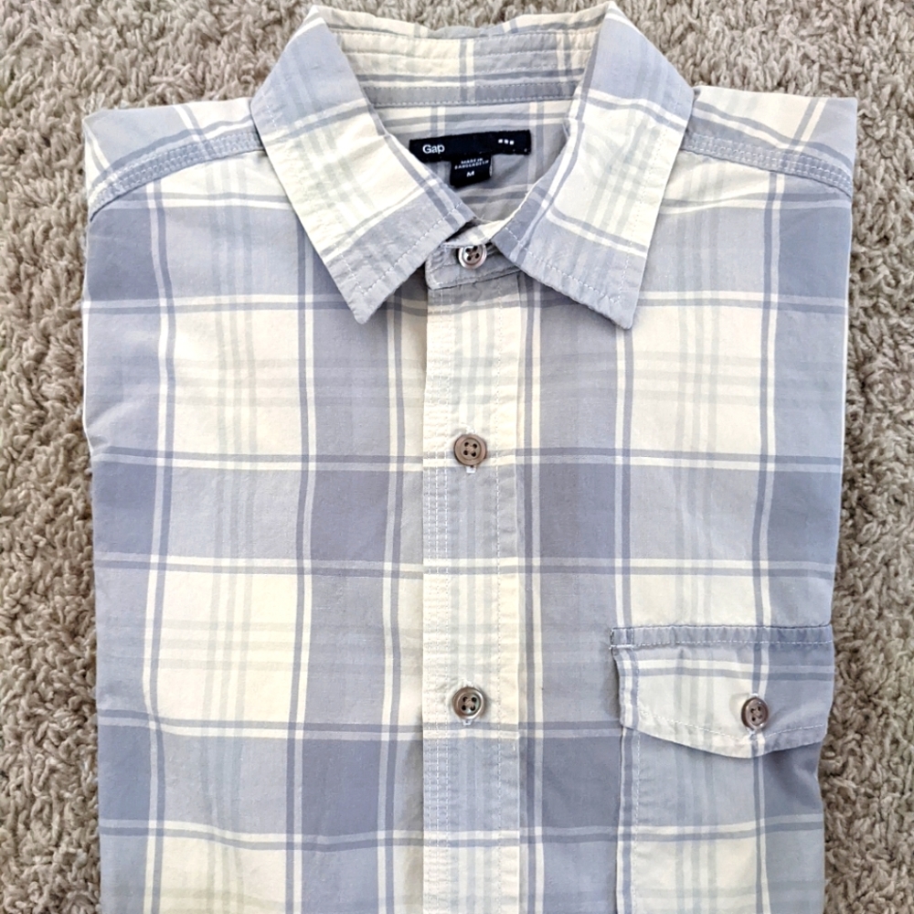 Gap Casual Plaid Button Down Shirt M